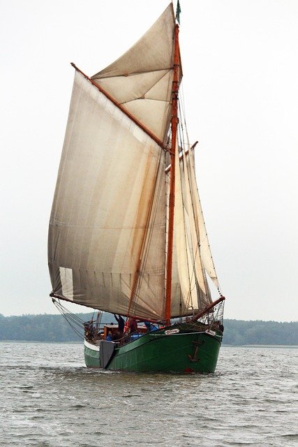 sailing ship, traditional ship, ship, museum ship, maritime, water, baltic sea, tall ship, historical, wooden mast, sail, old, nature, sailboat, thaw, shipping, seafaring, canvas, mainsail, boat, ropes