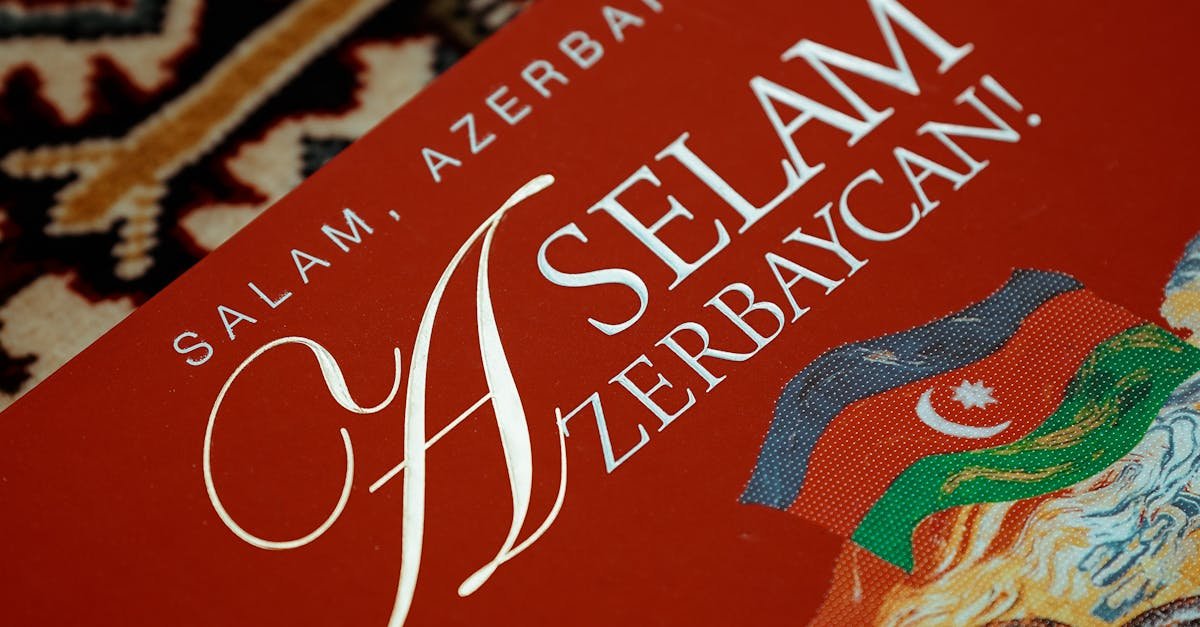 Vibrant book cover featuring Azerbaijani culture and symbols. Ideal for cultural and artistic themes.