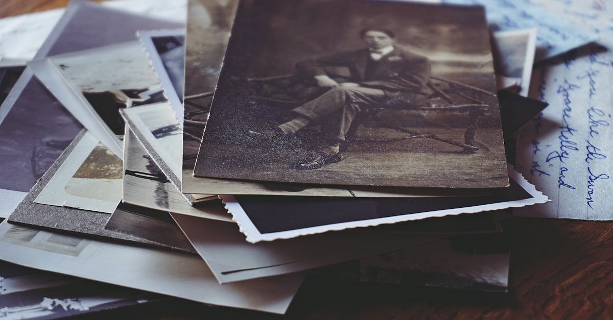 A nostalgic collection of vintage photos and handwritten letters, depicting memories and stories from the past.