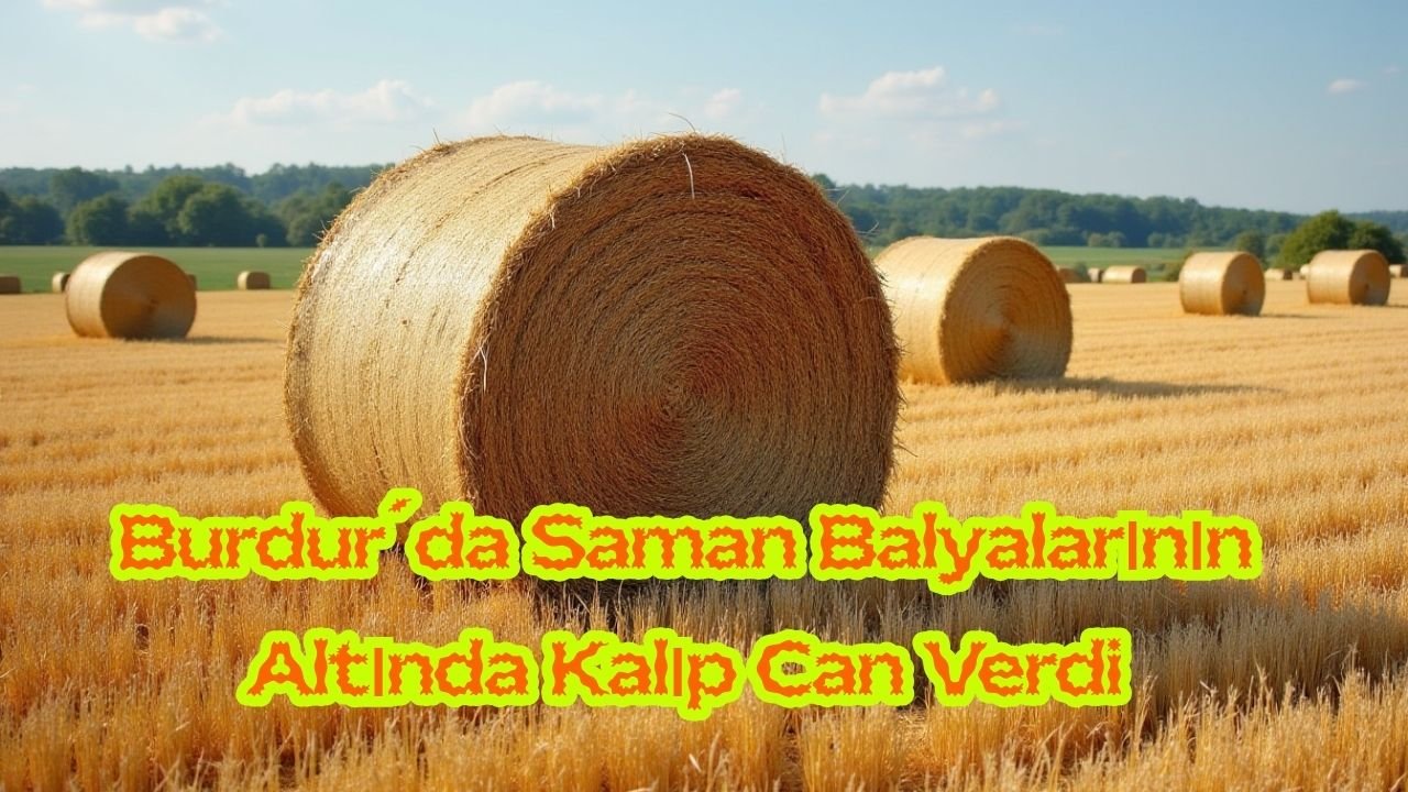 Burdur'da Saman Balyalarının Altında Kalıp Can Verdi