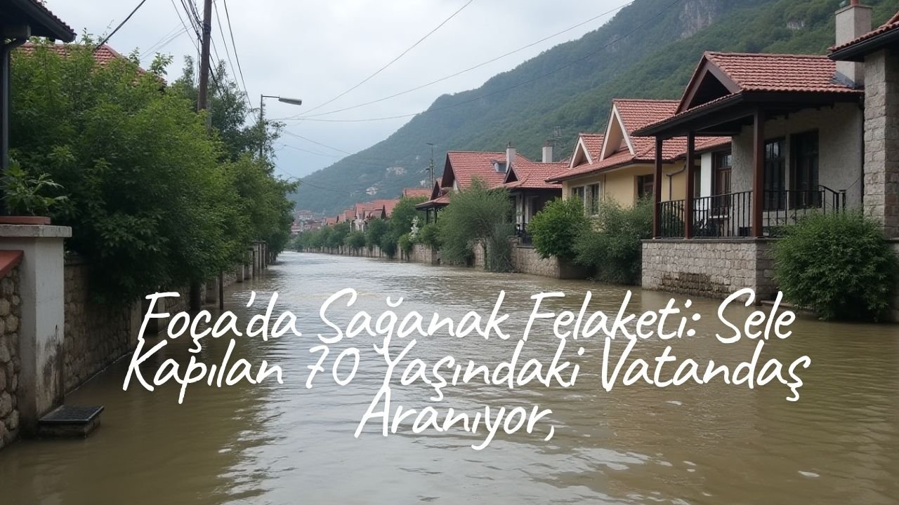 Foça'da Sağanak Felaketi: Sele Kapılan 70 Yaşındaki Vatandaş Aranıyor,