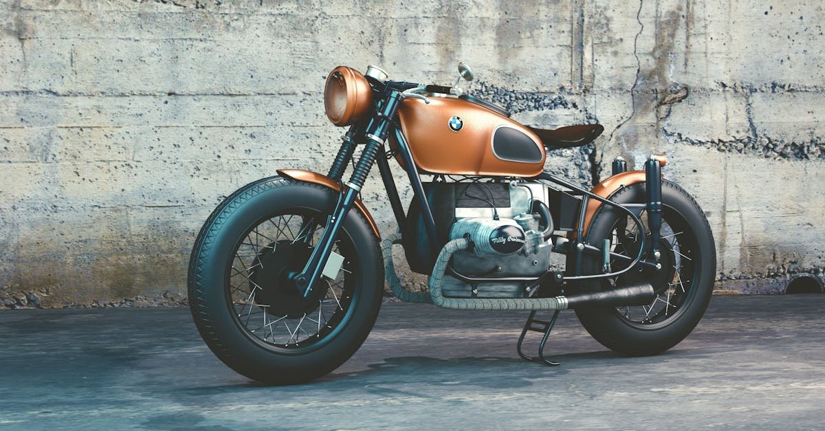 A classic cafe racer motorcycle parked against an industrial backdrop, showcasing its vintage style.