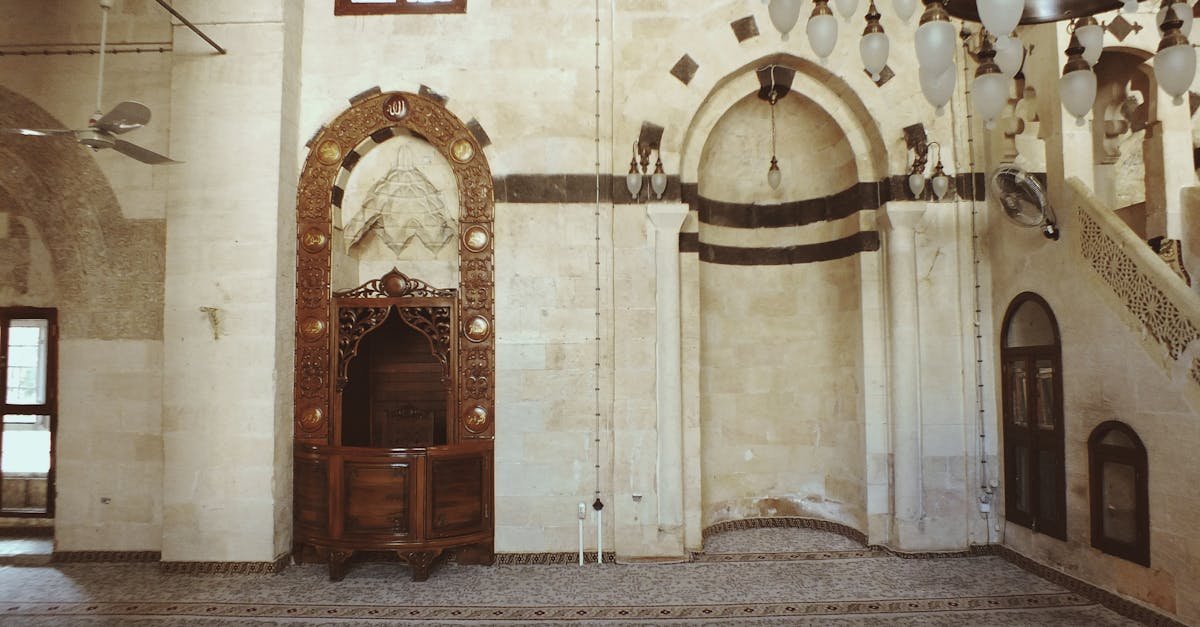 Explore the architectural beauty and intricate design of a historic mosque interior in Mardin, Turkey.