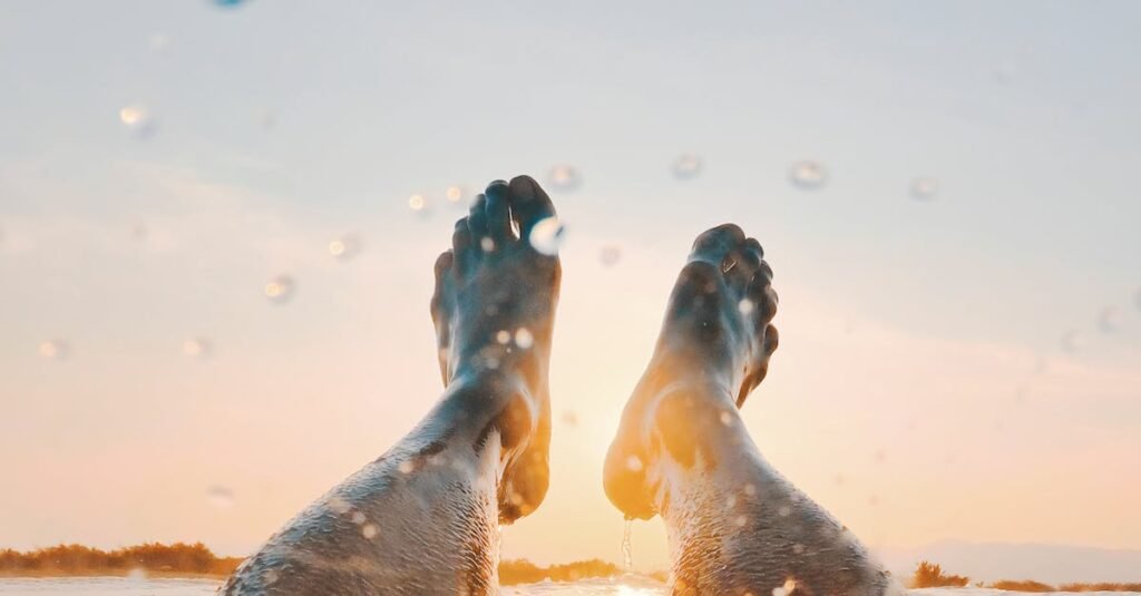 Enjoy a serene swim during sunset in Santa Cruz, Ilocos Region, Philippines, with stunning ocean views.