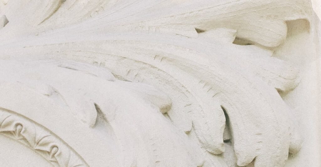 Detailed ornamental bas relief capturing Spanish architectural style.