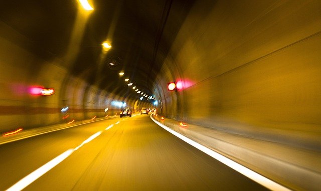 tunel, color, colors, lights, blur, abstract, car, road, highway, nature, landscape, sky, traffic, transportation, travel, way, green, horizon, asphalt, journey, perspective, transport, sunset, line, blue, summer, drive, scene, sun, motion, speed, field, grass, tree, trip, freedom, automobile, day, rural, driving, cloud, view, country, forest