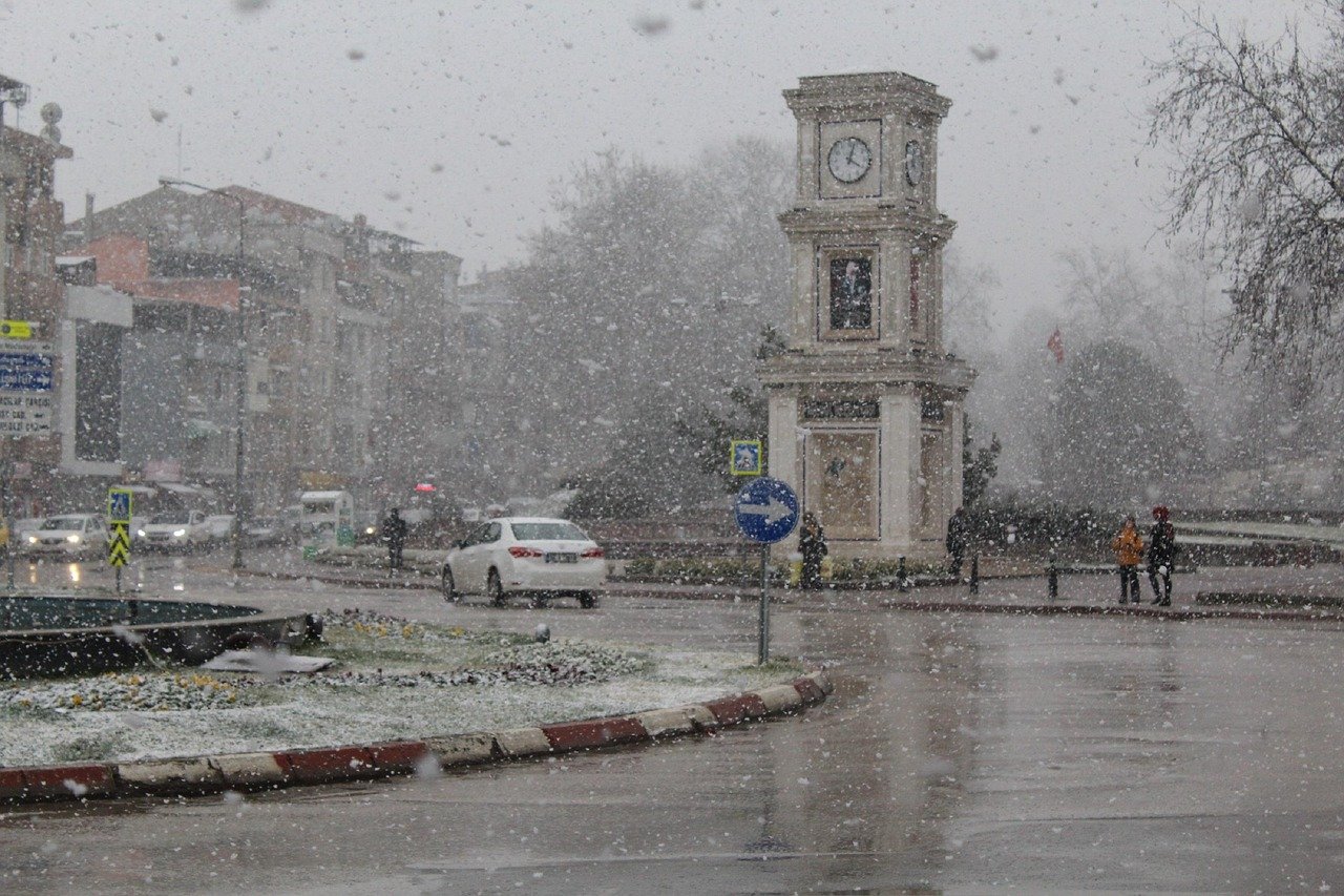 inegol, bursa, snow, clock tower, winter, bursa, bursa, bursa, bursa, bursa