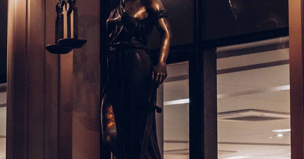 Statue of Lady Justice in a sophisticated interior setting in İstanbul, Turkey.