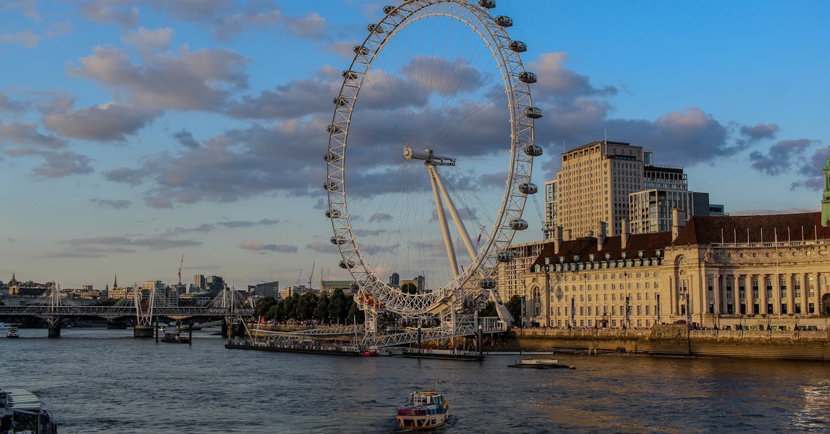 Capture of the London Eye and Thames River during a serene evening.
