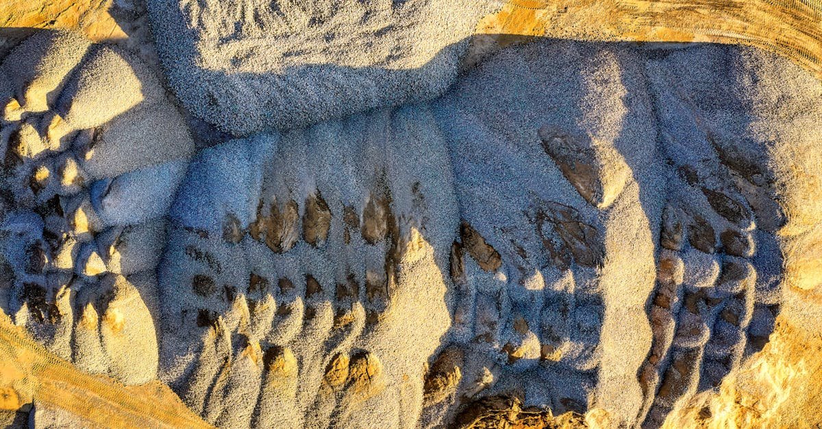 A stunning aerial view of natural rock formations in Rochester, MN gravel quarry.