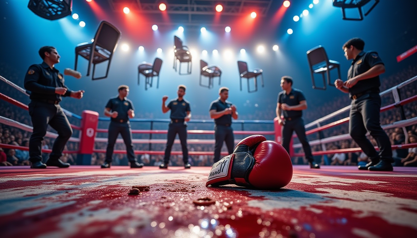 Trabzon’da Ring Savaş Alanına Döndü: UBO Dünya Şampiyonluk Maçında Sandalyeli Kavga Skandalı!