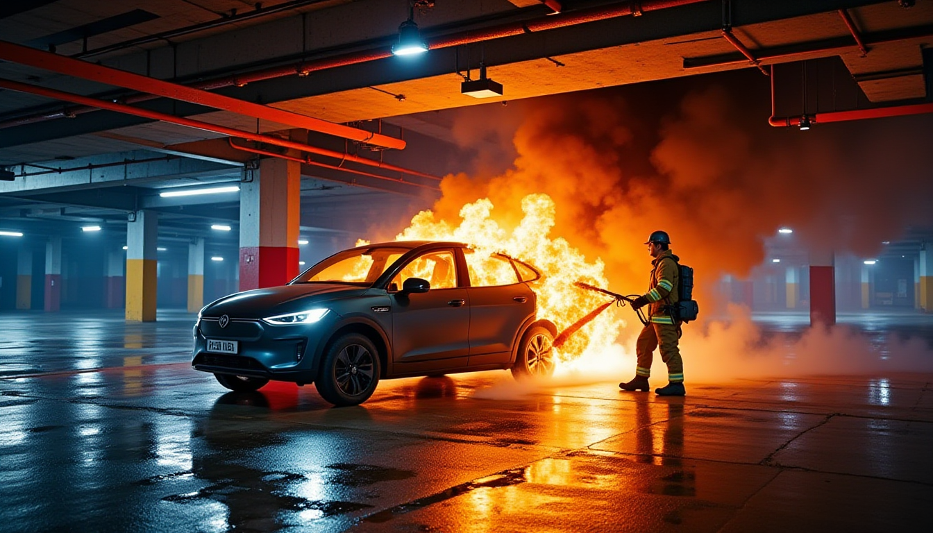 Şişli’de Korkutan Yangın: 34 Katlı Plazada Elektrikli Otomobil Alev Alev Yandı