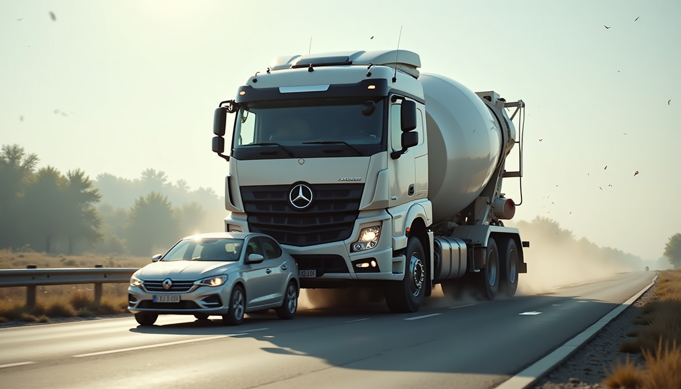 Hatay’da Akılalmaz Kaza: Beton Mikseri Altına Aldığı Otomobili Metrelerce Sürükledi!