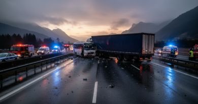 Otoyolda Zincirleme Kaza "Yollarda Güvenlik İhmale Gelmez."