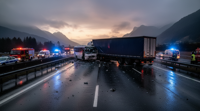 Otoyolda Zincirleme Kaza "Yollarda Güvenlik İhmale Gelmez."