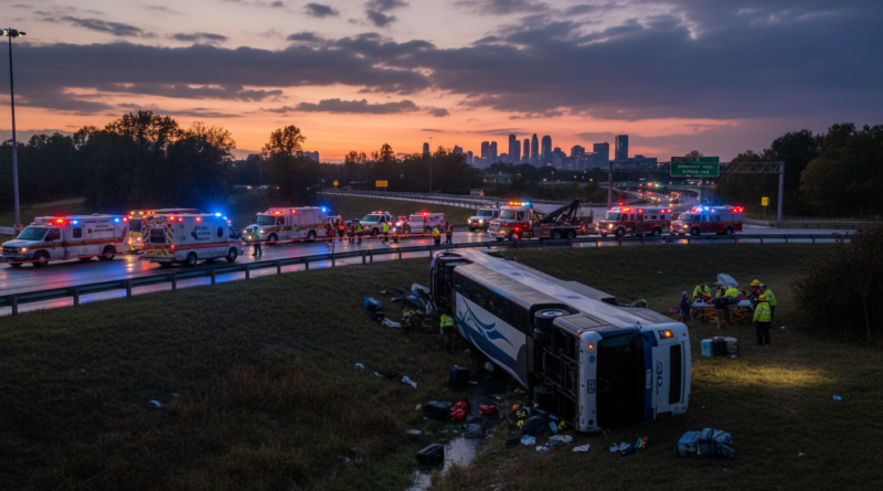 Şarampole Devrilen Otobüse Acil Müdahale "Zor anlarda hızlı ve güvenli müdahale."