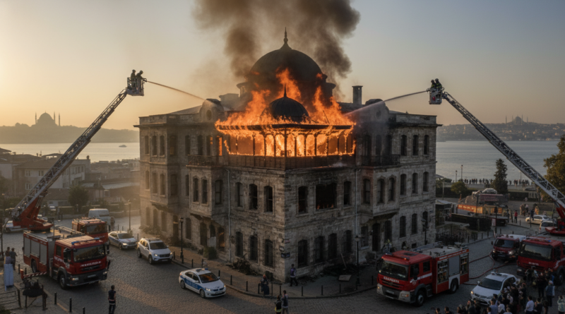 İstanbul'da Otel Yangını "Şafağın Sessizliğini Alevler Bozdu: İstanbul'da Korkutan Yangın."