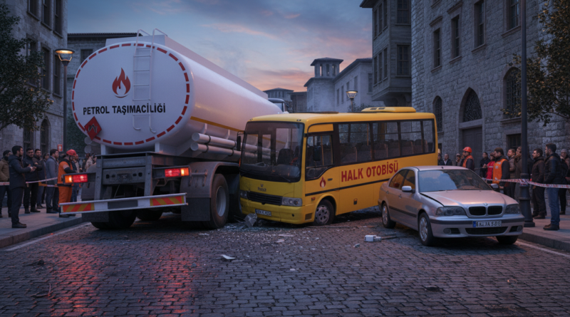 Yakamoz Sokak'ta Zincirleme Kaza "Trafikte bir anlık ihmal, telafisi güç sonuçlar doğurur."