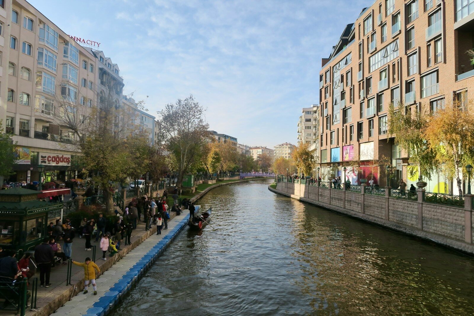 a canal with buildings along it