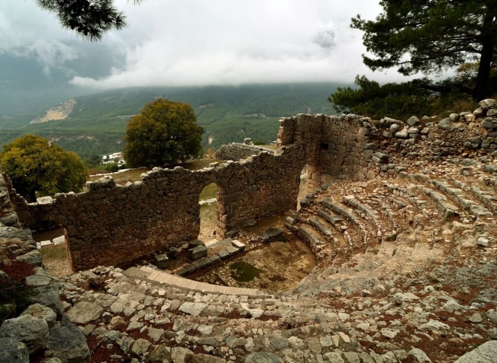 Explore the ancient Arykanda ruins in Antalya with stunning mountain views and historic architecture.