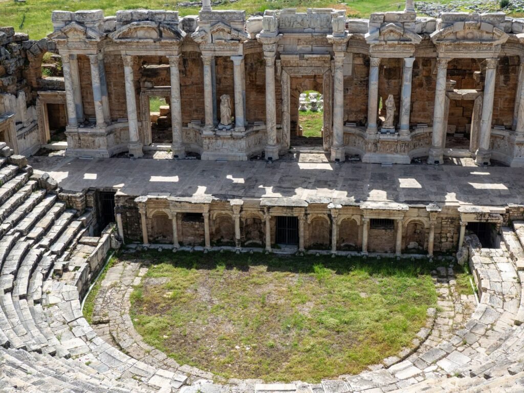 Discover the historic ancient Roman theater in Pamukkale, a testament to classical architecture.