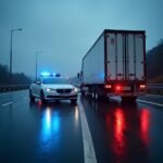 SAMSUN’DA KORKUNÇ KAVŞAK KAZASI: KAMYON OTOMOBİLİ BİÇTİ!